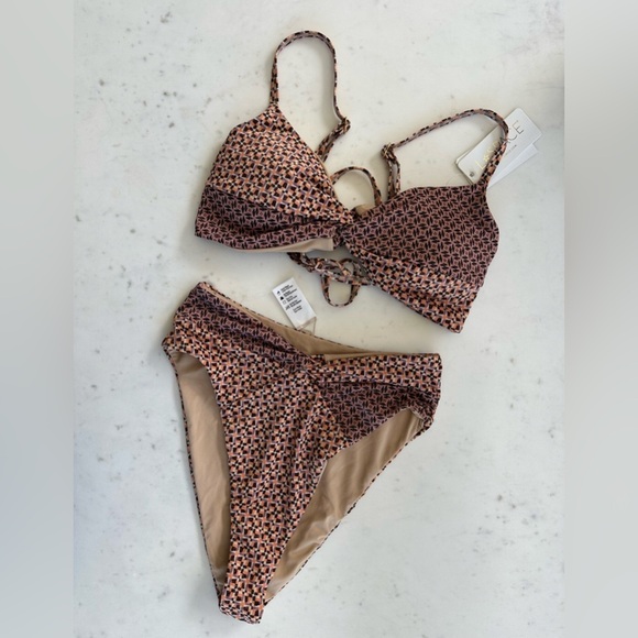 NWT L*Space Ringo Bikini Top & Nancy Lee Bottom in Shimmer Kaleidoscope Eyes - Picture 1 of 9